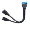 Motherboard USB 3.0 20pin Male to USB 3.0 Female Cord for PC Computer Case 2 Port USB3.0 to Mainboard 20Pin Header Adapter view 3