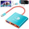 TV Dock for Switch, Docking Station for OLED/Steam Deck/MacBook, Portable TV Adapter  Travel Dock, Compatible with Nintend0 Switch, Supports 4K@60Hz HDMI 2.0a HDR, 100W PD, USB 3.0 view 1