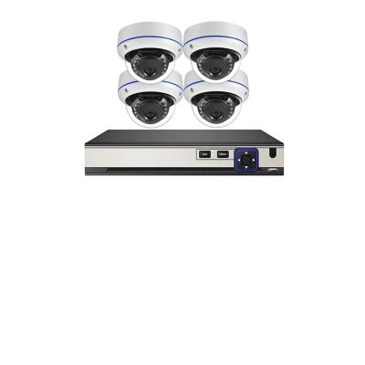 JUCFRDNJ Dome Security Monitor System 4K 8MP IP Camera Set Face Detection 10CH NVR Audio CCTV Video Surveillance Protection Kit(2T,4PCS 8MP Cameras)