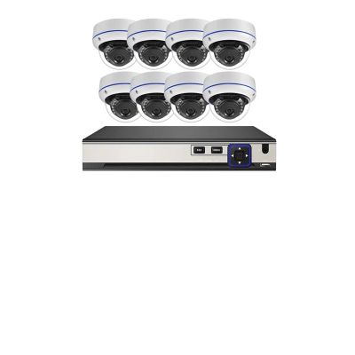 JUCFRDNJ Dome Security Monitor System 4K 8MP IP Camera Set Face Detection 10CH NVR Audio CCTV Video Surveillance Protection Kit(None,8PCS 4MP Cameras)