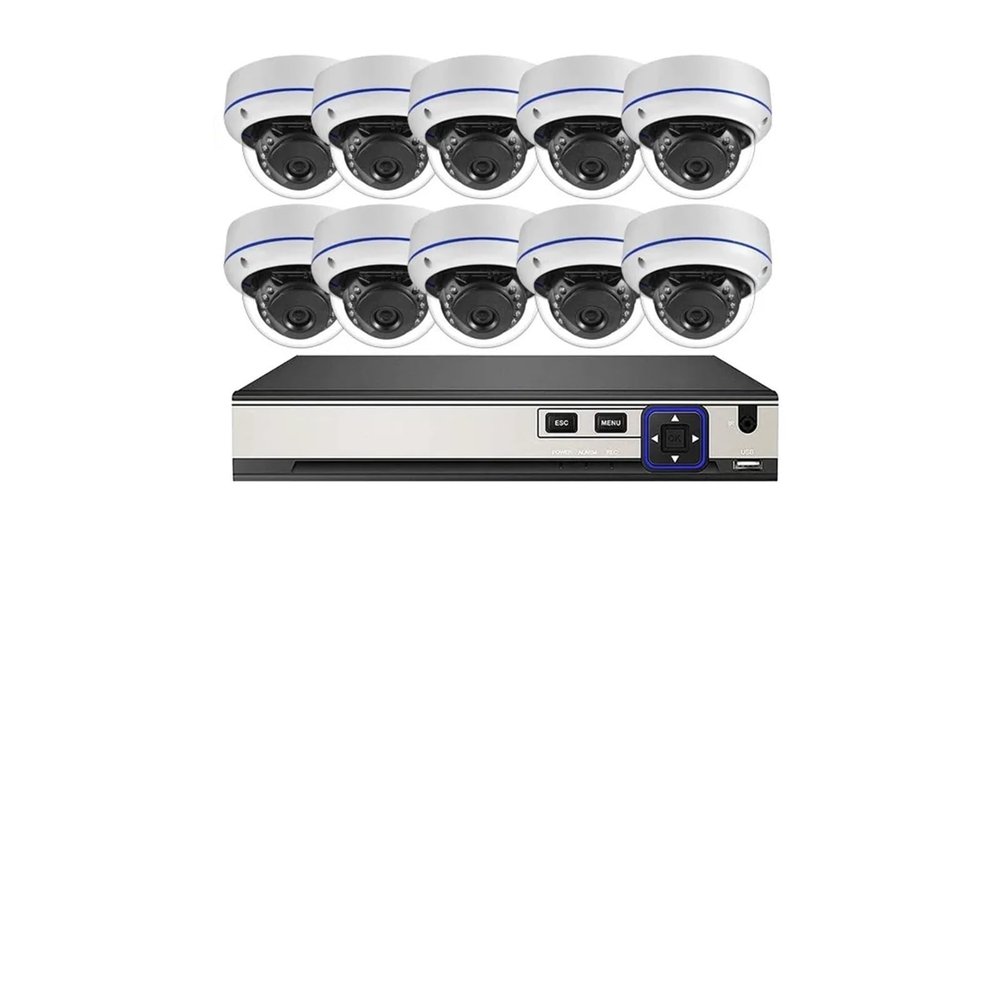 JUCFRDNJ Dome Security Monitor System 4K 8MP IP Camera Set Face Detection 10CH NVR Audio CCTV Video Surveillance Protection Kit(2T,10PCS 4MP Cameras)