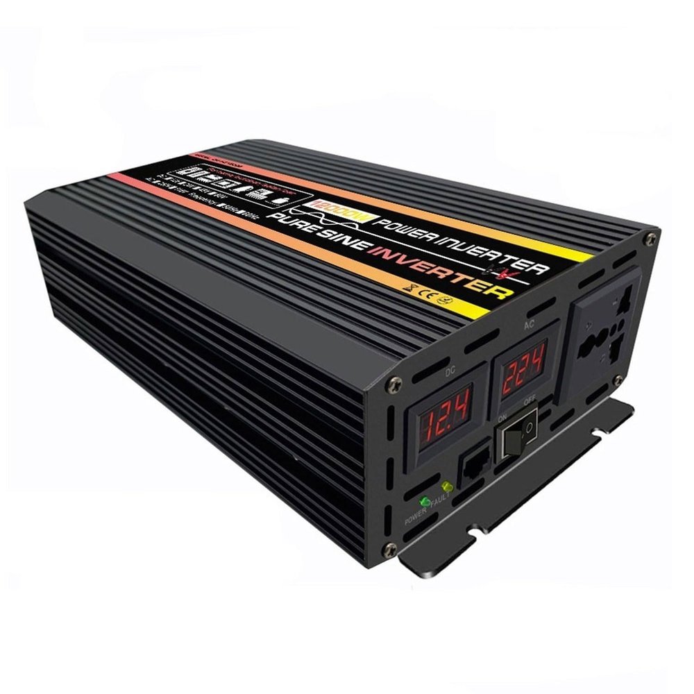 12000W Pure Sine Wave Inverter 12V 24V 48V 60V DC to 220V AC Converter with LED Display Outdoor Power Inverter for Car RV Truck Off Grid Home Solar System(48V-220V)