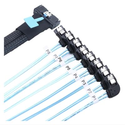 0.5M MCIO 74P 8X 8I S/AS SFF-8654 8i PCI-E Ultraport Slimline 5.0 to 8X SATA 7P Left Angle Female Cord