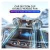 Dual Head USB 5V Car Ventilation Fan with 360 Rotation | Adjustable 3 Speed Suction Cup Fan for Vehicles view 3