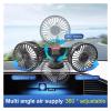 Dual Head USB 5V Car Ventilation Fan with 360 Rotation | Adjustable 3 Speed Suction Cup Fan for Vehicles view 4