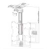 Adjustable Ceiling Tilt TV Ceiling Mount - 0-90 Flip Down TV/Monitor Bracket Fits 17-37 Inch TVs, 30 Left/Right Rotation, Max VESA 200x200mm view 2