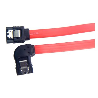 HYAGBCOP 30cm SATA III Cables 6Gbps S Left Side Angle with Locking Latch Cable
