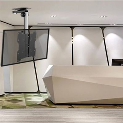 TV Stand Ceiling TV Mount Bracket 0-90 Flip Down TV/Monitor Bracket Fits 17-37 Inch TVs 30 Left/Right Rotation Max 200x200mm,