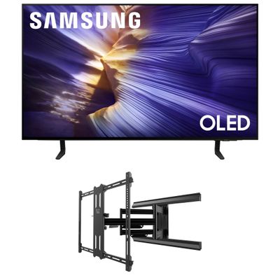 Samsung QN42S90FAEXZA 42 Inch 4K OLED Smart TV with a Kanto PMX700 Pro Series Full Motion Dual Stud Mount (2025)