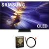 Samsung QN48S90FAEXZA 48 inch OLED 4K S90F Vision AI Smart TV 2025 (Renewed) Bundle with Deco Gear 6FT HDMI 2.0 Cable and CPS Exclusive 26 Month Protection Pack (BEACH-CPS-26M1500) view 1