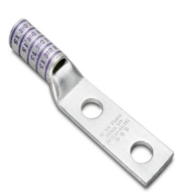 YAZ362N | 25019167  2-Hole Copper Lug, Long Barrel, 600 MCM, 1/2" Bolt, 1-3/4" Center, with Inspection Window