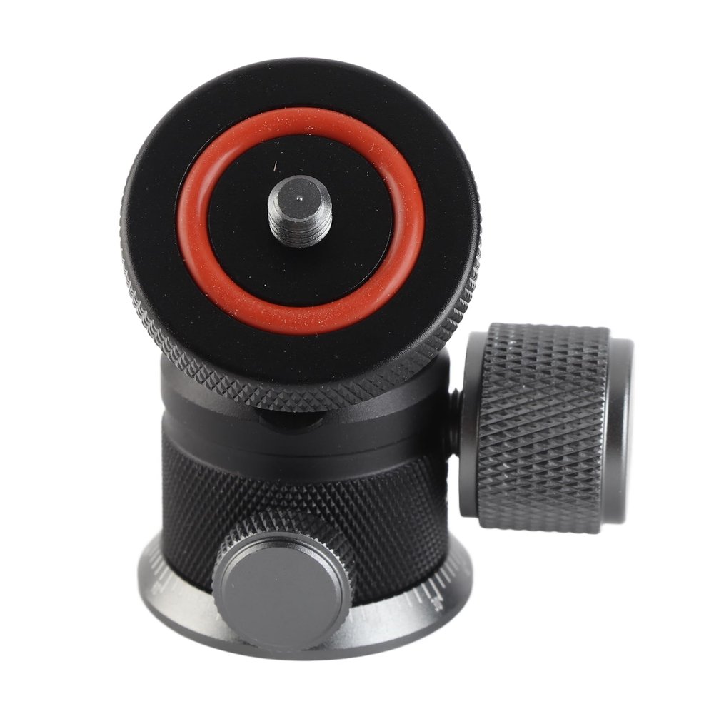 Yosoo Camera Tripod Mini Ball Head, Aluminum Alloy Ball Head 360 Degree Rotation Folding Dual U Shape Slot 1/4in Mount Tripod Head Black for Tripod Monopod