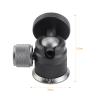 Yosoo Camera Tripod Mini Ball Head, Aluminum Alloy Ball Head 360 Degree Rotation Folding Dual U Shape Slot 1/4in Mount Tripod Head Black for Tripod Monopod view 4