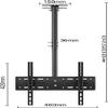 Adjustable Tilt Swivel TV Ceiling Mount Bracket for 26 55 inch LED Sn TV Black Multifunction Height Adjustable TV Stand (1.52m) view 2