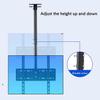 Adjustable Tilt Swivel TV Ceiling Mount Bracket for 26 55 inch LED Sn TV Black Multifunction Height Adjustable TV Stand (1.52m) view 4