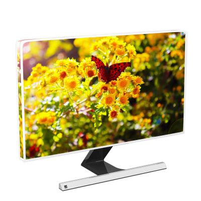Baocicco Yellow Sun Flower Butterfly Spring Waterproof 65 Inch TV Dust Cover Anti-Static Dustproof Anti-Static Dustproof Protective Covers for LCD LED PC Desktop and Home Hanging TV