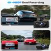 Dash Cam Front and Rear 4K/1080P, Dash Camera for Cars Build in WiFi, Full HD Dash Cam with APP Control, 3.94'' IPS Screen Dash Camera with 32GB SD Card, G-Sensor, Loop Recording (Dark Grey) view 2