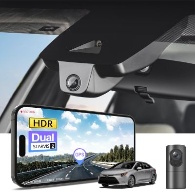 4K Front & 2K Rear 2 Channel HDR Dash Cam, Dual STARVIS 2 IMX678 IMX675, Custom Fit for Toyota Corolla & Hybrid Gen12 E210 2023-2026 (Model A), LE SE XLE XSE etc, 5GHz WiFi, GPS, 128GB Card