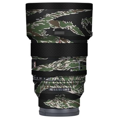 FE 85 F 1.4 II Anti-Scratch Camera Lens Body Protective Sticker Vinyl Wrap Decal Skin Film for Sony FE 85mm F1.4 GM II (Tiger Stripe Camo)