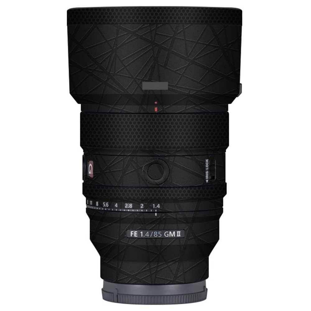 FE 85 F 1.4 II Anti-Scratch Camera Lens Body Protective Sticker Vinyl Wrap Decal Skin Film for Sony FE 85mm F1.4 GM II (Cross Ultra Black)
