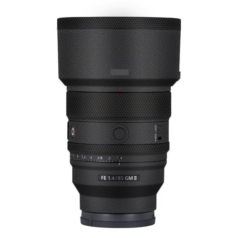 FE 85 F 1.4 II Anti-Scratch Camera Lens Body Protective Sticker Vinyl Wrap Decal Skin Film for Sony FE 85mm F1.4 GM II (Leather Black)