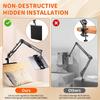 Bed Tablet Holder with Adjustable Arm - Invisable Heavy Duty Metal Stand Compatible with Kindle, iPad & Phones, Foldable & Space-Saving Design, No Furniture Damage for Reading/Watching in Bed view 3