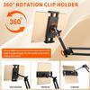 Bed Tablet Holder with Adjustable Arm - Invisable Heavy Duty Metal Stand Compatible with Kindle, iPad & Phones, Foldable & Space-Saving Design, No Furniture Damage for Reading/Watching in Bed view 4