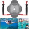 Luqeeg Dual Handle Tray Stabilizer Rig, Aluminum Alloy Underwater Camera Housing Tray with Shutter Trigger Underwater Balance Photography for SLR Cameras Sports Cam Diving Lights view 4