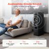 VEVOR Passive Floorstanding Speaker, 3-Way, Floor-Standing Tower Speaker with 0.75 in & 1 in Tweeter, 5.25 in Woofers, 145W Peak, 70Hz20kHz Frequency Response, MDF Enclosure, for Home Audio, Single view 2