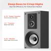 VEVOR Passive Floorstanding Speaker, 3-Way, Floor-Standing Tower Speaker with 0.75 in & 1 in Tweeter, 5.25 in Woofers, 145W Peak, 70Hz20kHz Frequency Response, MDF Enclosure, for Home Audio, Single view 3
