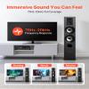 VEVOR Passive Floorstanding Speaker, 3-Way, Floor-Standing Tower Speaker with 0.75 in & 1 in Tweeter, 5.25 in Woofers, 145W Peak, 70Hz20kHz Frequency Response, MDF Enclosure, for Home Audio, Single view 4
