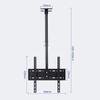 Adjustable TV Ceiling Mount Bracket for 26 55" LED Sn 360 Rotation Tilt and Swivel Mount On Ceilings Black TV Stand (1m) view 2