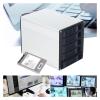 5 Bay Hard Drive Enclosure, Vertical External Hard Drive Docking SATA HDD SSD, Aluminum Alloy Drive Case Support, Power Adapter view 4
