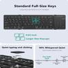 Nillkin Foldable Bluetooth Keyboard with Touchpad & Number Pad, Portable Bluetooth Keyboard with Full Size Keys, Pocket-Sized Wireless Travel Keyboards for iPad, Smartphone, Tablet and Laptop Black view 3