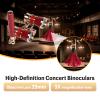 Opera Glasses Binoculars, 3X25 Concert Binoculars, High-Definition Optical Lens Adjustable Focus Button and Foldable Stretchable Handle Theater Glasses for Music Concert, Cinema view 2