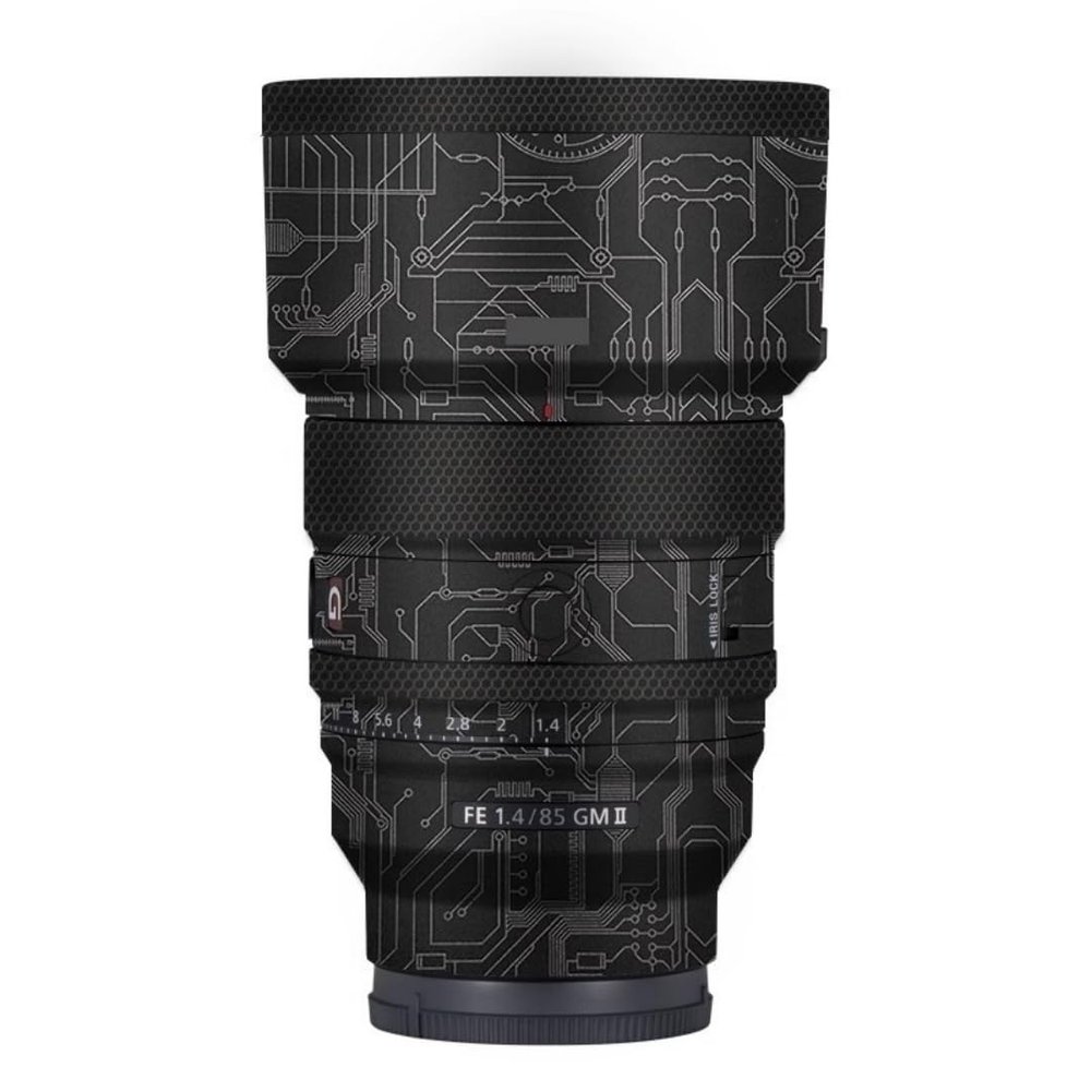 FE 85 F 1.4 II Anti-Scratch Camera Lens Body Protective Sticker Vinyl Wrap Decal Skin Film for Sony FE 85mm F1.4 GM II (Circuit Titanium)