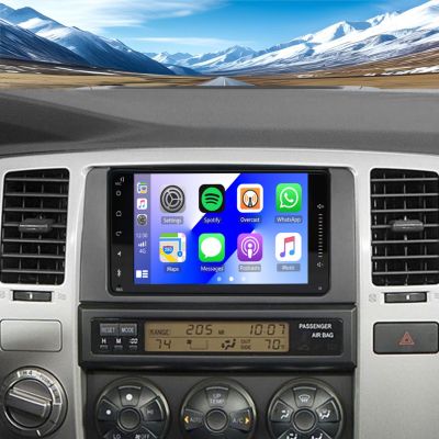 7'' Car Radio for Toyota 4Runner 2003-2009, for Tundra 2003-2006, for Sequoia 2003-2007 Wireless Carplay Android Auto, Touch Screen for 4Runner Stereo GPS, WiFi, BT, EQ, SWC, Mic, Backup Cam, 2+32GB