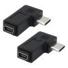 Be In Your Mind 2X Type-C Male to Mini USB Female Adapter Converter for Charging Data Transfer in Tight Space view 1