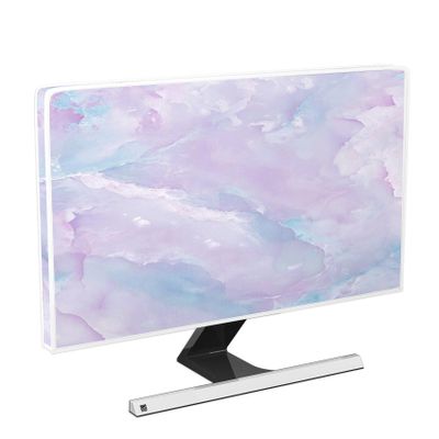 Baocicco Violet Marble Waterproof 80 Inch TV Dust Cover Anti-Static Dustproof Abstract Creative Desigen Television Accessories TV LCD Screen Texture TV Decoration for LED LCD OLED TVs