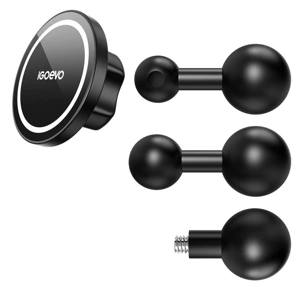 1-Inch (B Size) Ball Adapter Kit for RAM Mounts  Includes 20mm Ball Adapter, 17mm Ball Adapter, 1/4"-20 Stud, and Magnetic Phone Holder