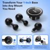 1-Inch (B Size) Ball Adapter Kit for RAM Mounts  Includes 20mm Ball Adapter, 17mm Ball Adapter, 1/4"-20 Stud, and Magnetic Phone Holder view 2