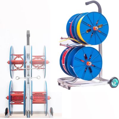 4 Roll Cable Rack Cable Dispenser Conduit Display And Storage Wheeled Wire Reel Rack Nylon Accessory Holder - For Ribbon Wire, Filament, Automotive Wire