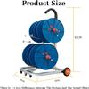 4 Roll Cable Rack Cable Dispenser Conduit Display And Storage Wheeled Wire Reel Rack Nylon Accessory Holder - For Ribbon Wire, Filament, Automotive Wire view 2