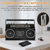 Cassette Player Boombox with Bluetooth, AM/FM/SW Radio & Record to USB, 24W Stereo Sound, 4 Power Modes, Portable Retro Stereo for Indoor Outdoor, Classic Black view 4