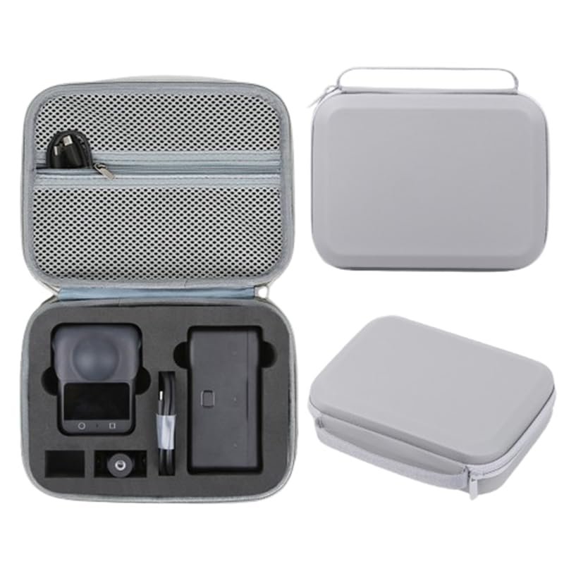XYYORITRIX Carrying Case for DJI Osmo 360Portable Storage Travel Bag EVA Hard Protective Bag Shockproof, Impact Resistant Surface PU Leather Waterproof and Dustproof (Grey)