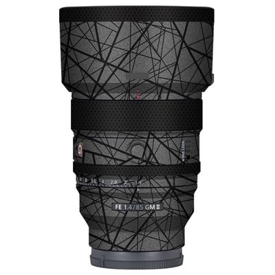 FE 85 F 1.4 II Anti-Scratch Camera Lens Body Protective Sticker Vinyl Wrap Decal Skin Film for Sony FE 85mm F1.4 GM II (Cross Gray)