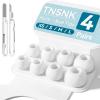 TNSNK [4 Pairs] Replacement Ear Tips for Airpods Pro 1st /2nd (2019/2022/2023) with Noise Reduction Hole,Built-in dust Guard Screen Silicone Ear Tips - 4 Sizes(XS/S/M/L),White view 1