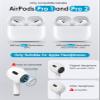 TNSNK [4 Pairs] Replacement Ear Tips for Airpods Pro 1st /2nd (2019/2022/2023) with Noise Reduction Hole,Built-in dust Guard Screen Silicone Ear Tips - 4 Sizes(XS/S/M/L),White view 2