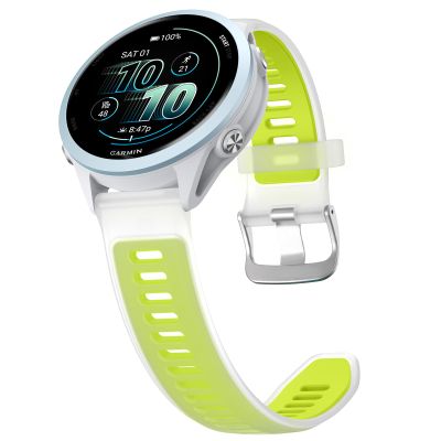 18mm 20mm 22mm Universal Silicone Watch Bands, Quick Replacement Waterproof Sport Strap Wristband with silver Stainless Steel Buckle for Women Men (Iced Lime, 22MM)