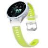18mm 20mm 22mm Universal Silicone Watch Bands, Quick Replacement Waterproof Sport Strap Wristband with silver Stainless Steel Buckle for Women Men (Iced Lime, 22MM) view 1